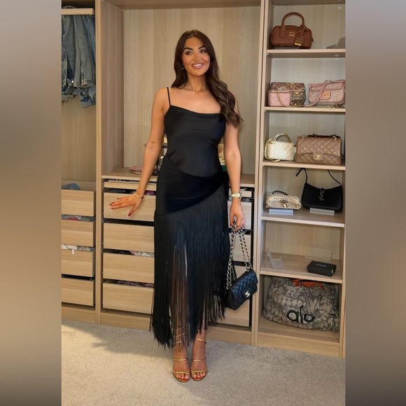 ✨LAST ZARA COMBINATION FRINGE LONG DRESS - Picture 9 of 17